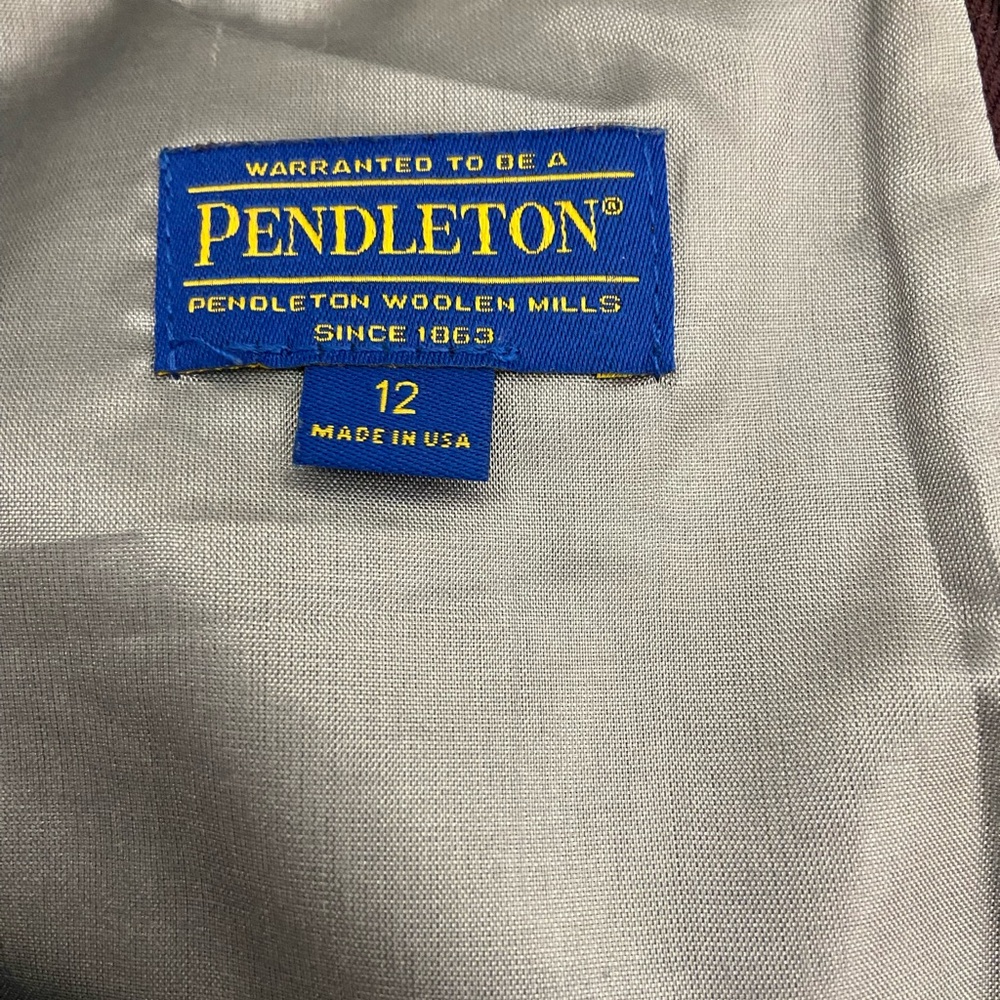 Elegant Pendleton 100% Wool Purple Patterned Slee… - image 7